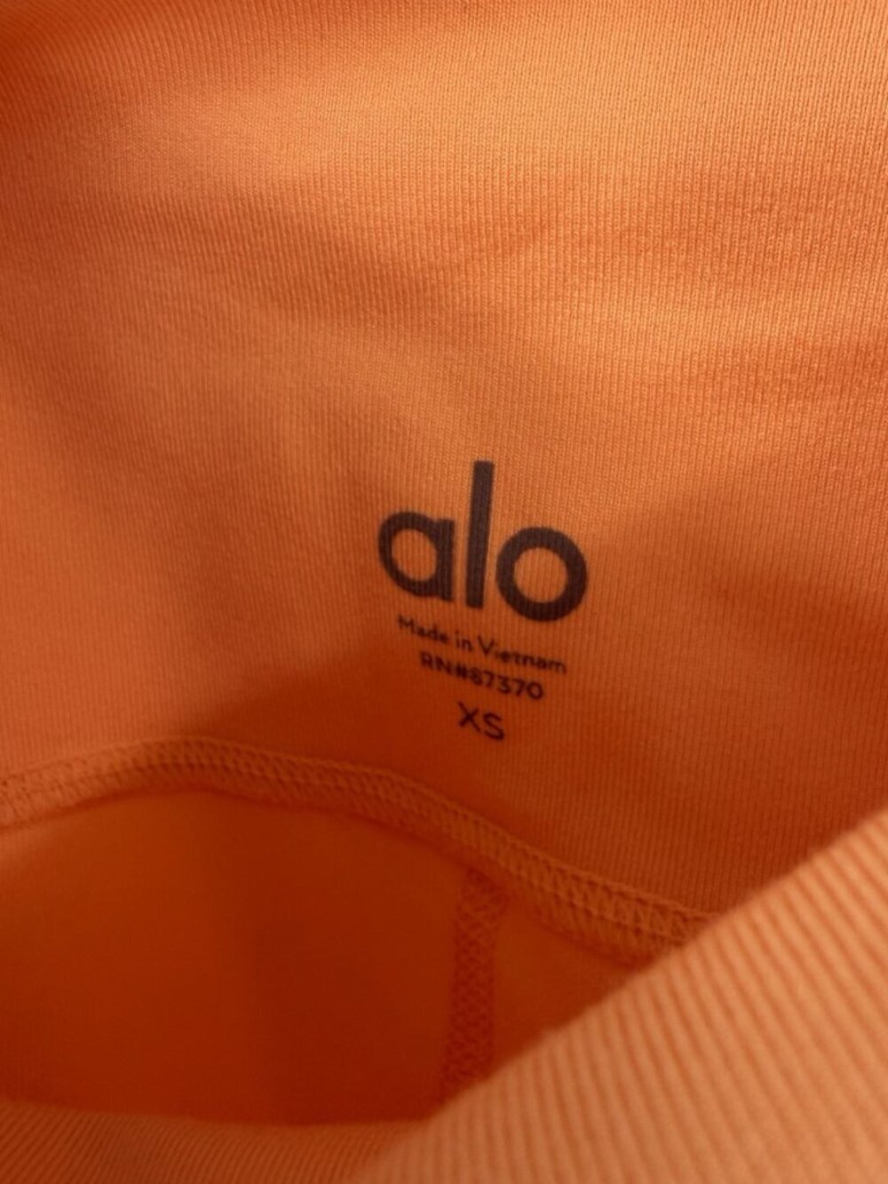 ALO Yoga Orange Mid Rise 7/8 Leggings XS 24" Inseam - Picture 2 of 4